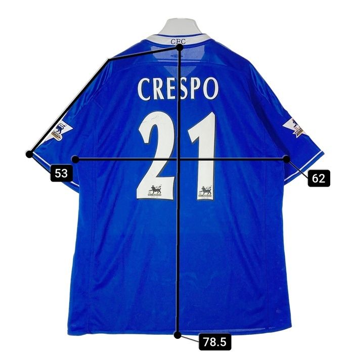 03/04 チェルシー クレスポ ユニフォーム 背番号21 UNBRO 正規品 希少】03/04 チェルシー クレスポ サッカー ユニフォーム 背番号