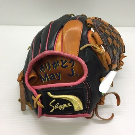 中古品 久保田スラッガー 軟式 内野手用オーダーグローブ 刺繍入り