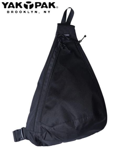 新品 ヤックパック YAKPAK スリングバッグ バッグ BAG かばん カバン 鞄 斜め掛け ボディバッグ 撥水 はっ水 収納 大容量 シンプル ユニセックス メンズ レディース 黒 ブラック