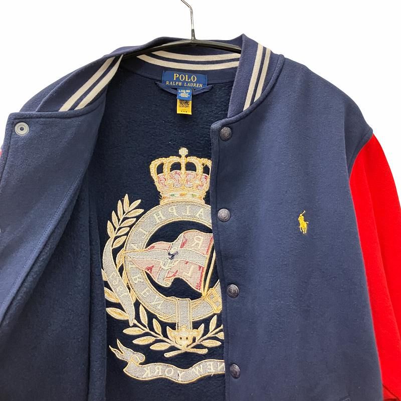 Polo by Ralph Lauren スタジャン ネイビー/レッド ポロ ラルフローレン POLO RALPH LAUREN スタジャン ジャケット