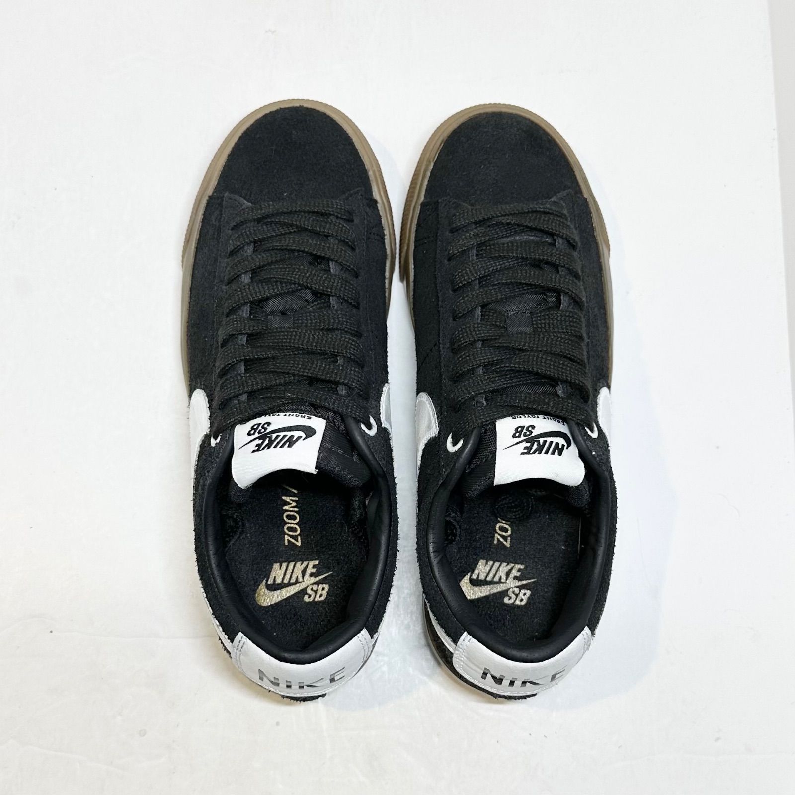 NIKE SB☆BLAZER LOW/ブレーザーローGT☆ブラック/黒白茶☆23 - T