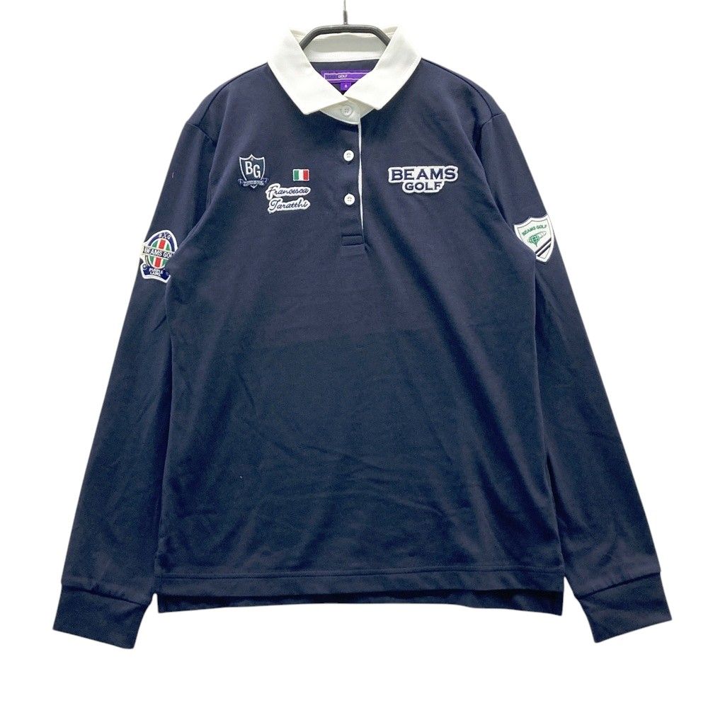 ビームスゴルフ　長袖ポロシャツ BEAMS GOLF（ビームス ゴルフ）ORANGE LABEL / アーチロゴ 切替え