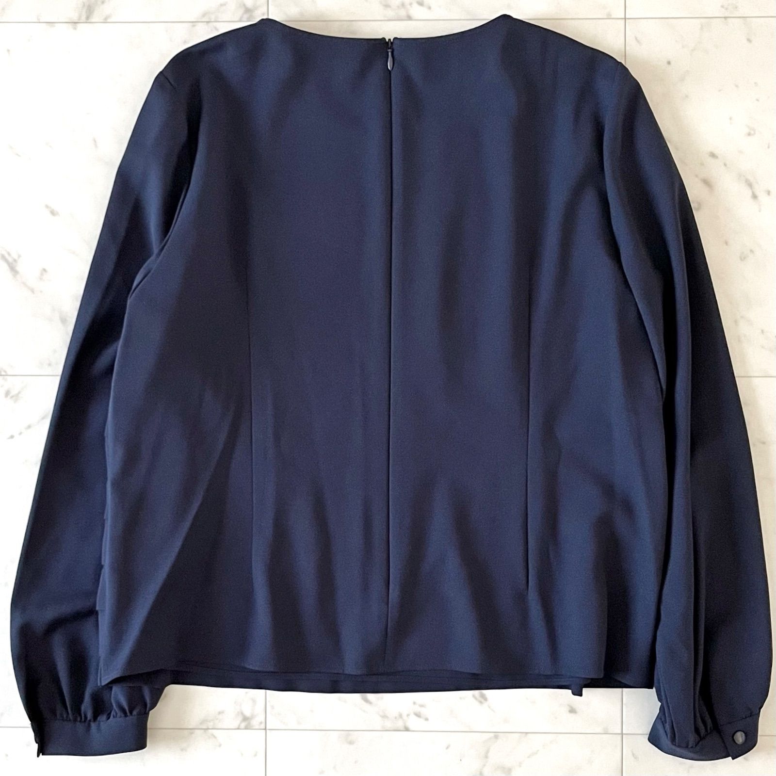 美品＊Leilian レリアン ランダムタックティアードブラウス 13号 