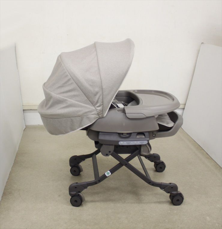 ネムリラ AUTO SWING BEDi おやすみドーム EG ヘーゼルベージュ コンビ 電動ハイローチェア 新生児OK クリーニング済み A0636933