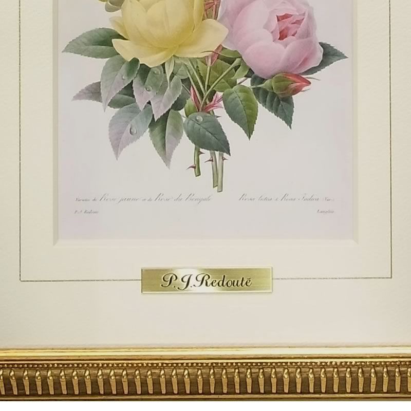 花の絵ルドゥーテローズブーケ複製画