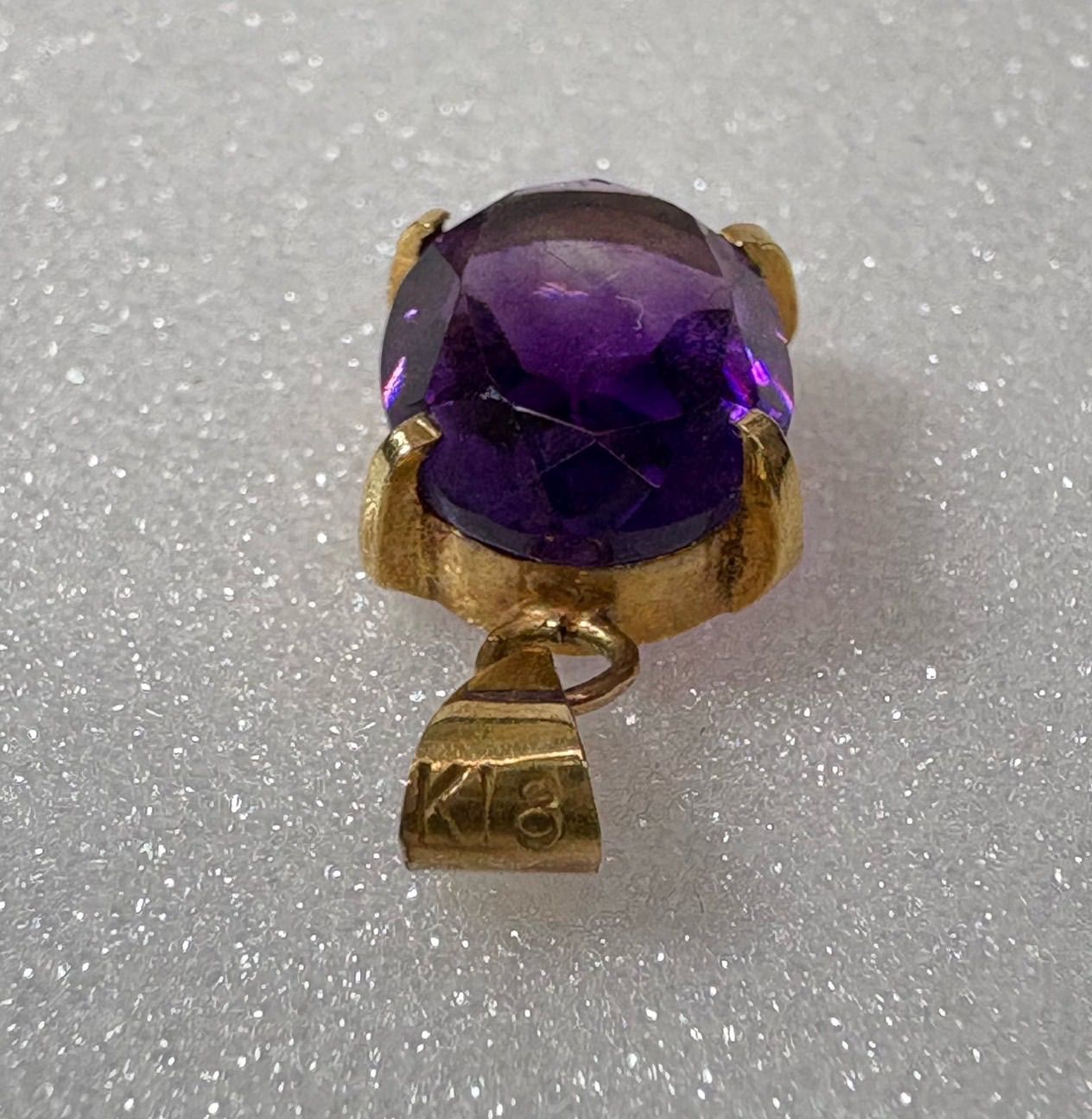 K18|ネックレストップ アメジスト
