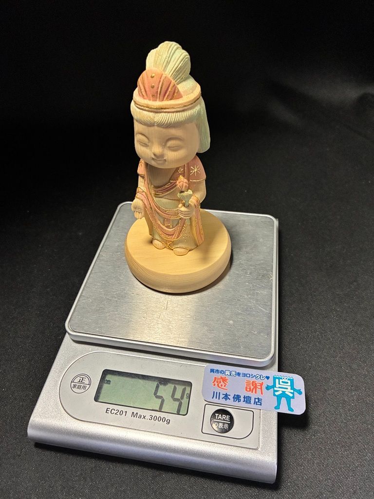 桧木製 切金淡彩色荘厳彫