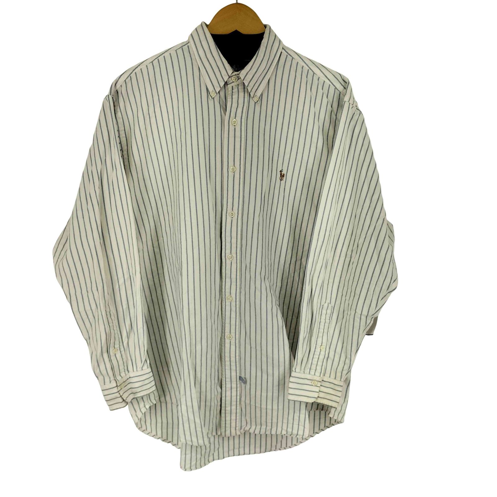 ラルフローレン RALPH LAUREN スモールポニー刺繍 BD L/S ストライプシャツ メンズ  16 1/2 