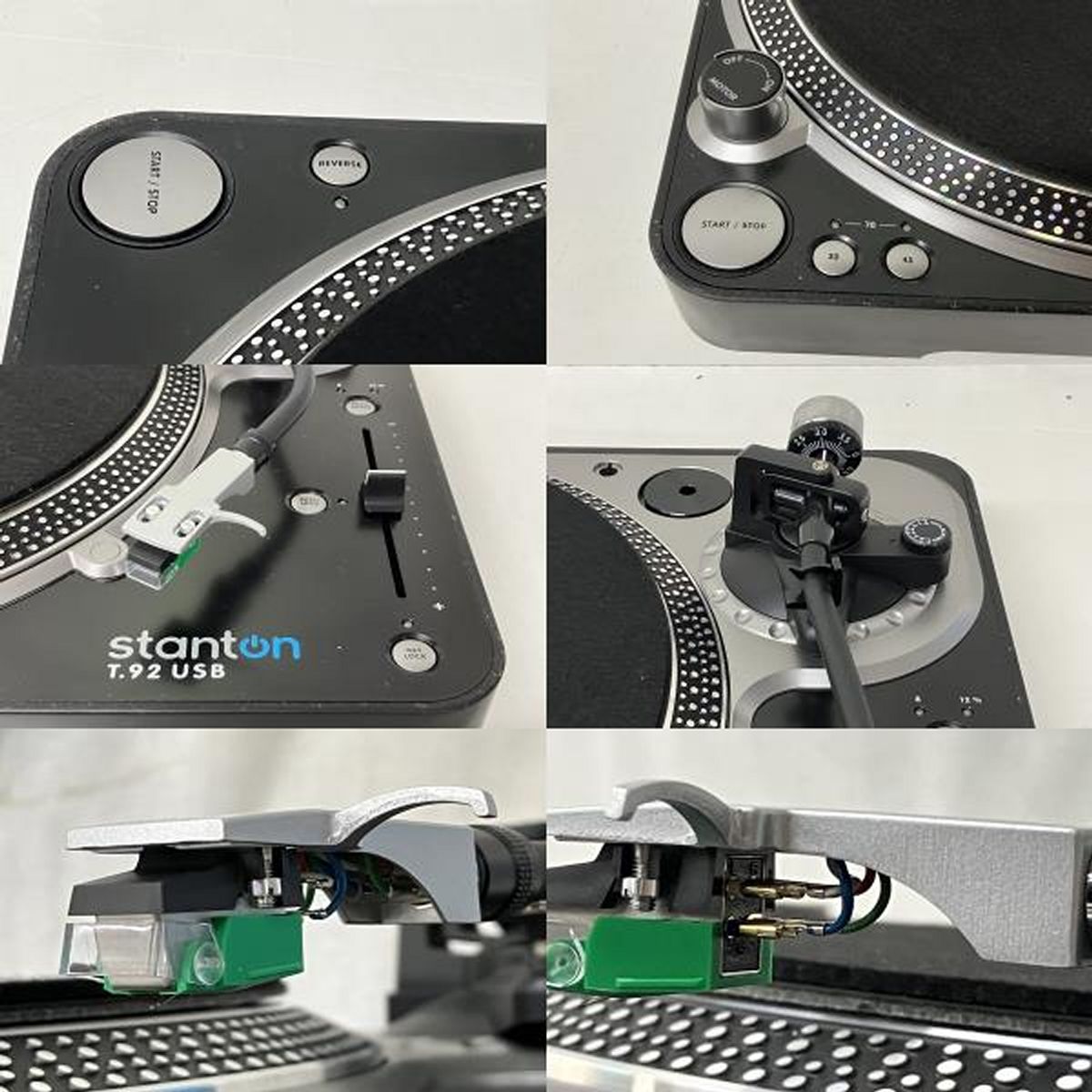 Stanton T.92 USB DJ turntable Recorder with cover, power and
