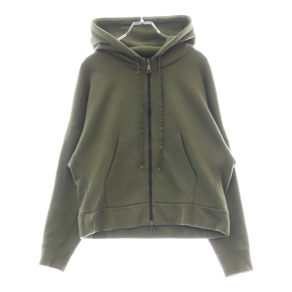 MONCLER モンクレール 19AW MAGLIA CARDIGAN ロゴテープ ジップアップ スウェット パーカー カーキ E20938460900 V8037