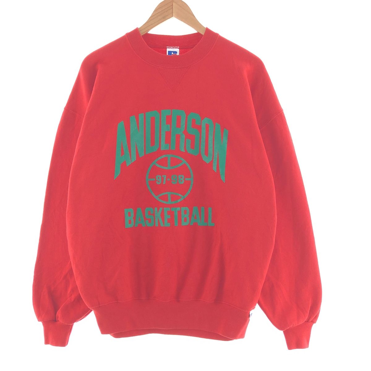 古着 90年代 ラッセル Russell 3連プリント カレッジスウェットシャツ