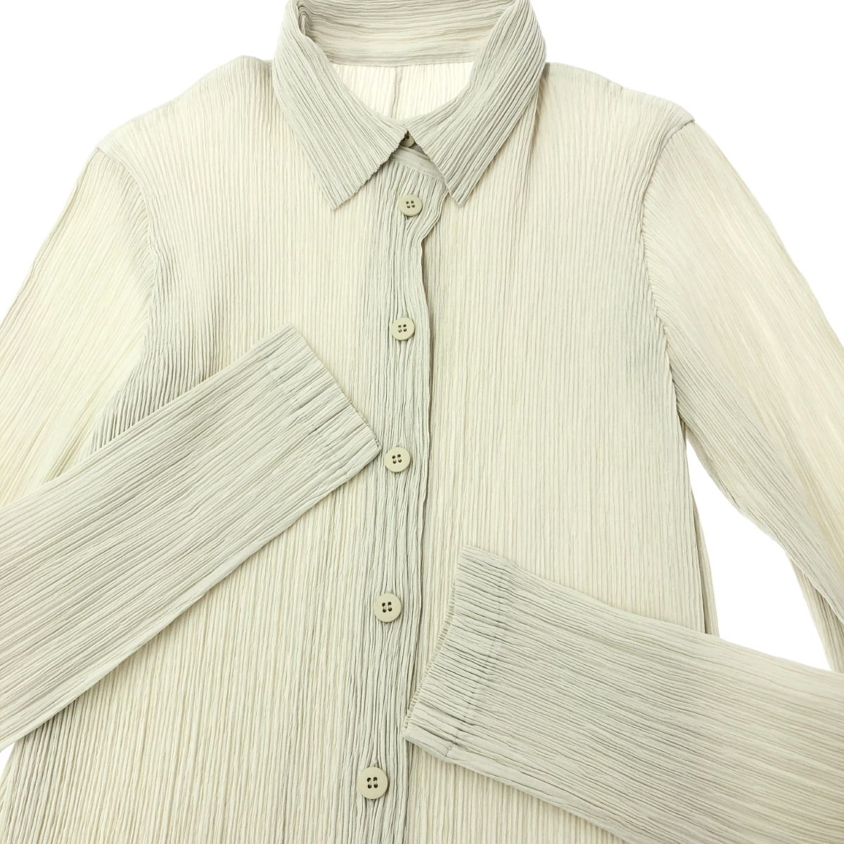 良好 ISSEY MIYAKE イッセイミヤケ 長袖ロングシャツ ブラウス