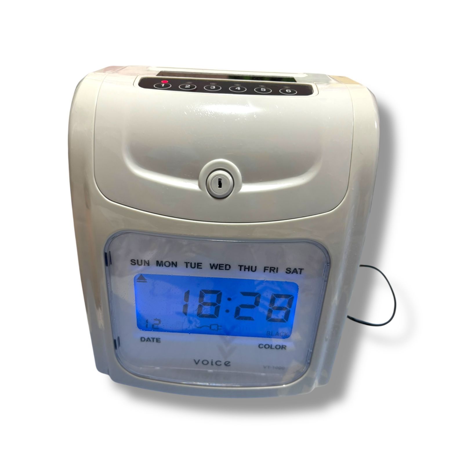 管理番号2971 VOICE ヴォイス タイムレコーダー コスト重視のシンプル機能 VT-1000本体 タイムカード200枚付き