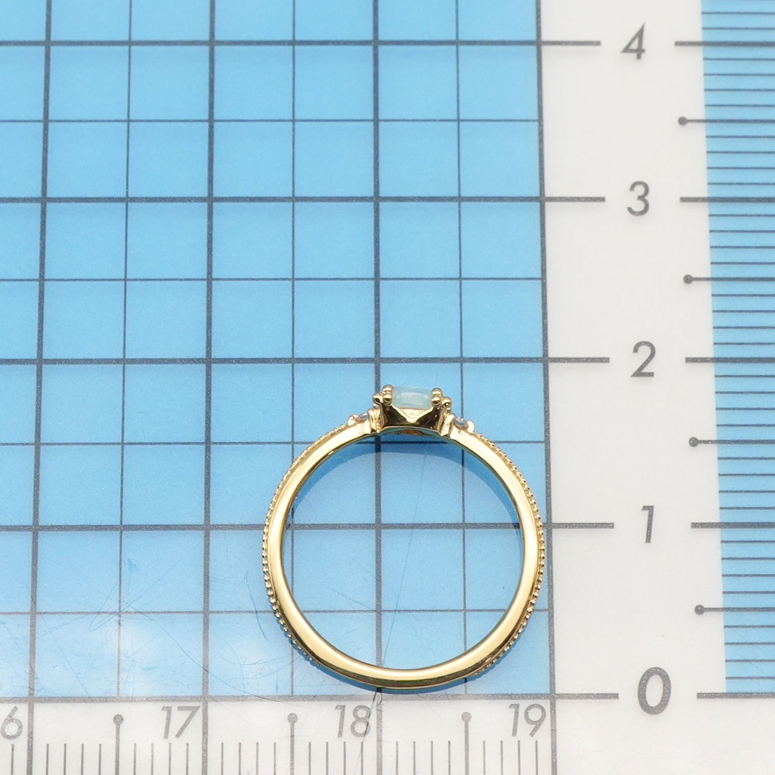 美品 アガット オパール×ダイヤモンド K18 リング /24-3495S - メルカリ 