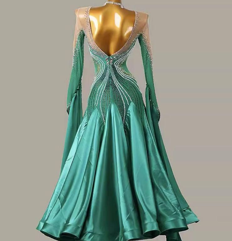 オーダーメイド 社交ダンス衣装 スタンダードドレス カラー変更可