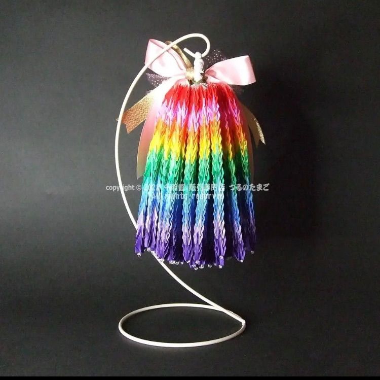 送料込み】 1,000羽の千羽鶴 『おしゃれ版』（スタンド付 千羽鶴 完成