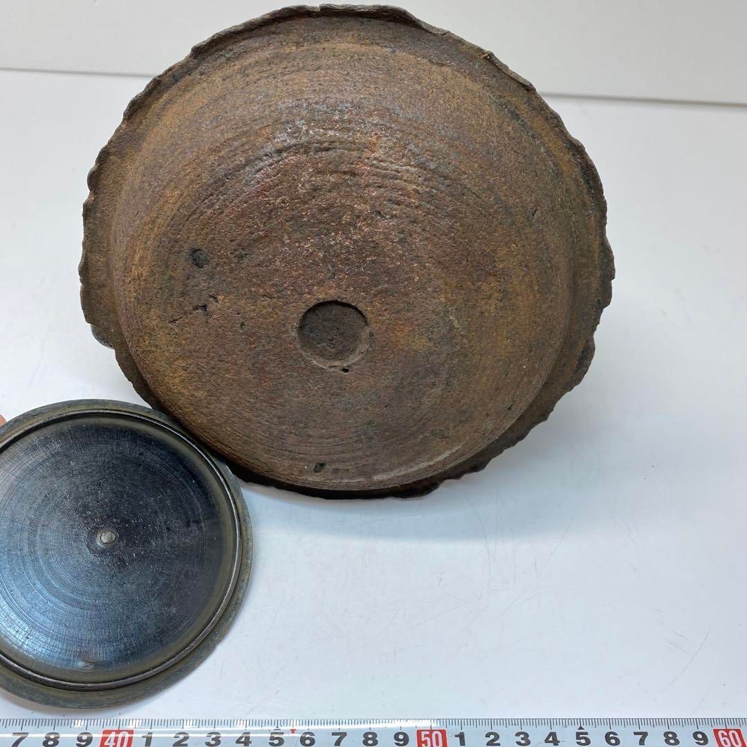 鋳鉄製鉄瓶 ダークブラウン エンボスデザイン 鋳鉄製鉄瓶 ダーク