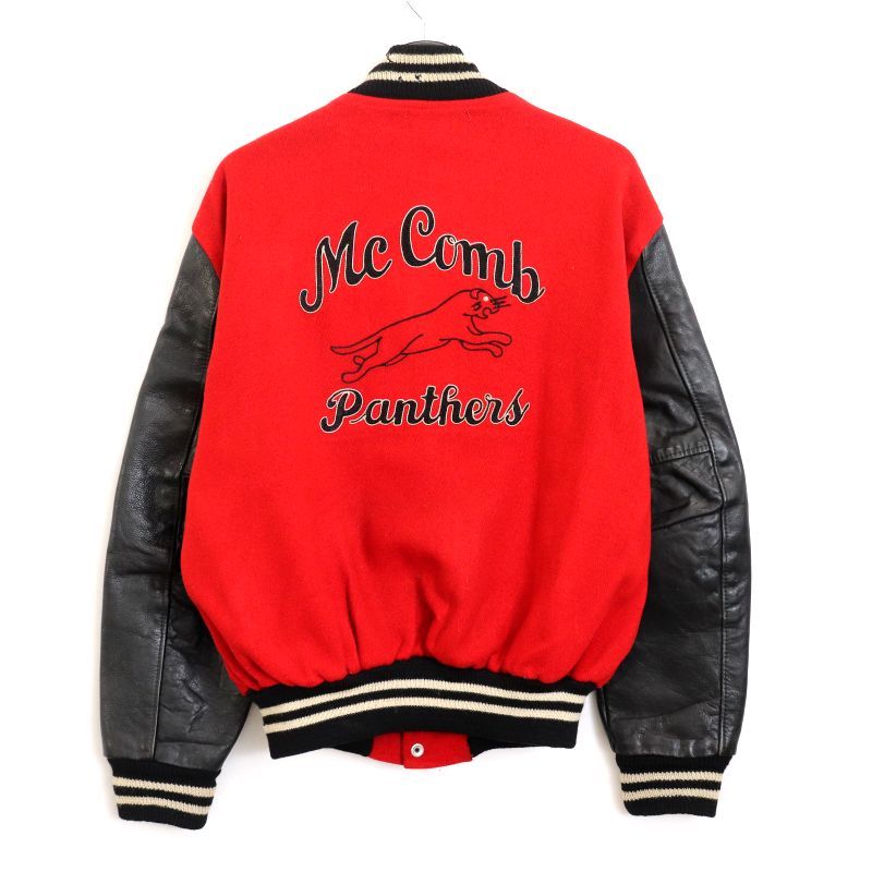 【レア】ホロウェイ スタジャン チェーンステッチ 70s ウール USA製 古着 70s USA製 vintage HOLLOWAY ホロウェイ チェーンステッチ アーム