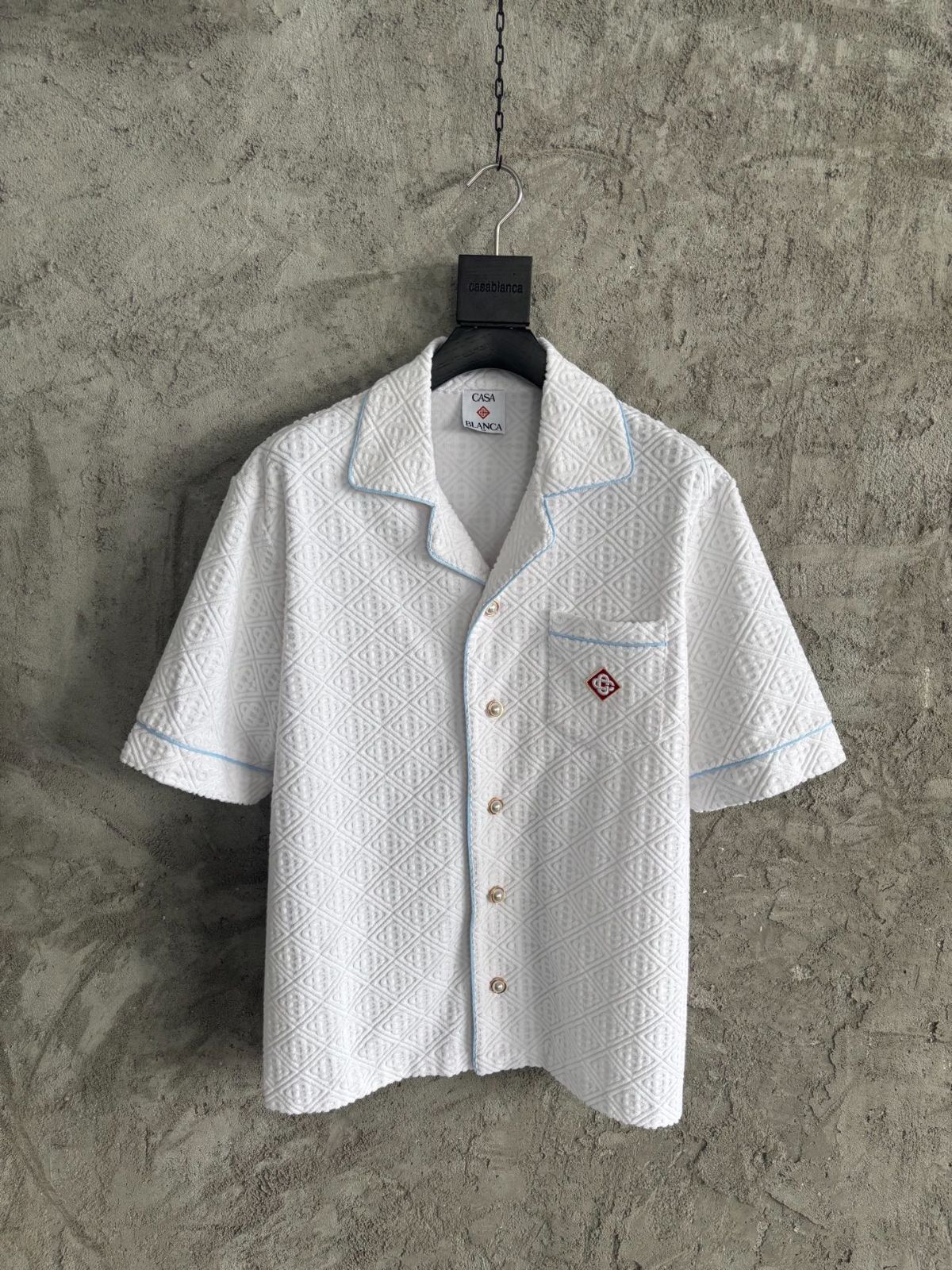 CASABLANCA カサブランカ 白色 半袖シャツ | Lサイズ