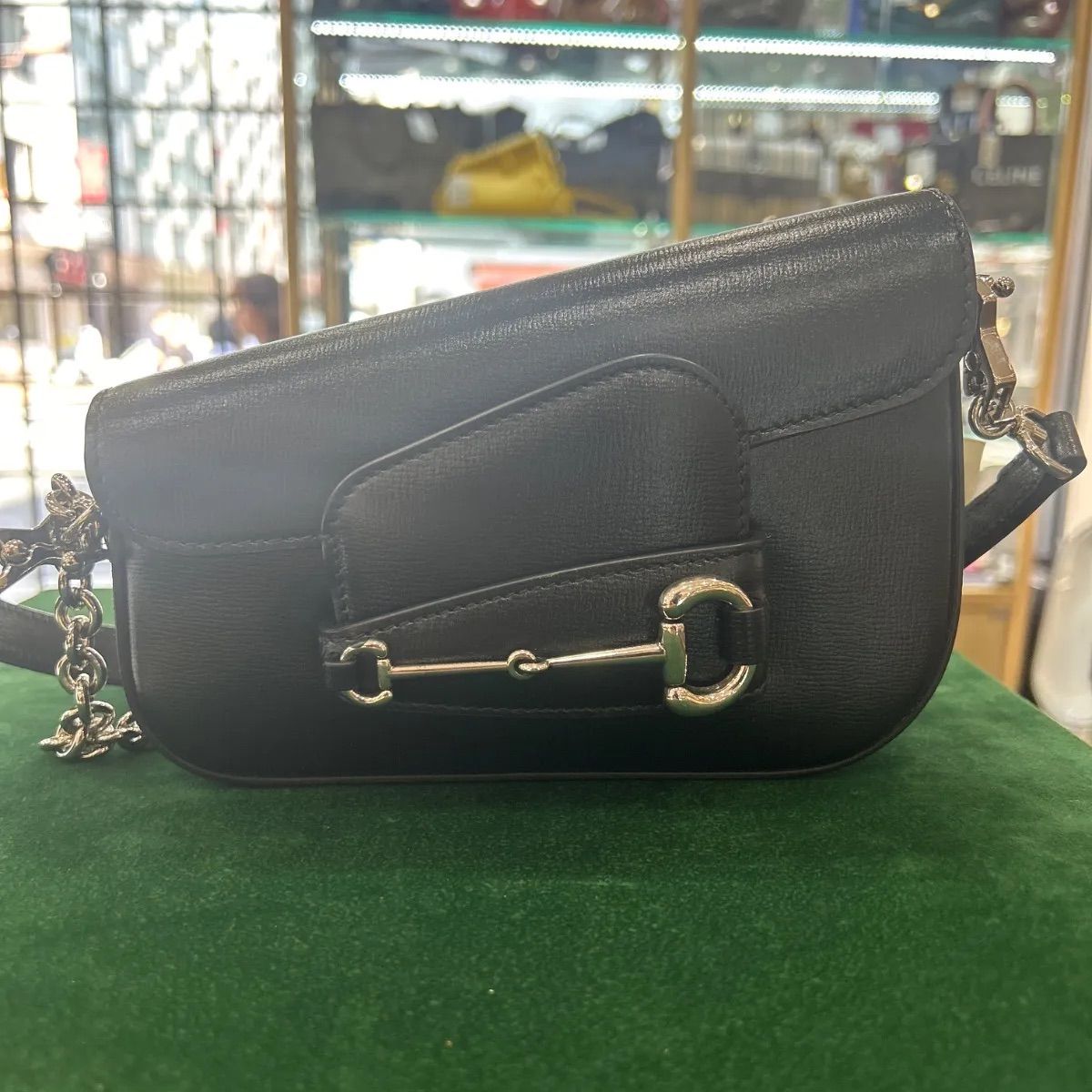 美品 サンローラン ナノダッフル12 黒 レザー ミニボストン 905 美品