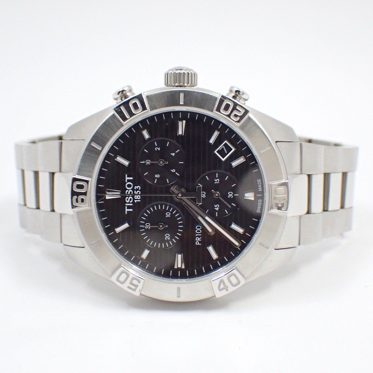 TISSOT ティソ PR100 スポーツ ジェント クロノグラフ クォーツ メンズ 腕時計 純正SSベルト T101.617.11.051.00 いおき質店