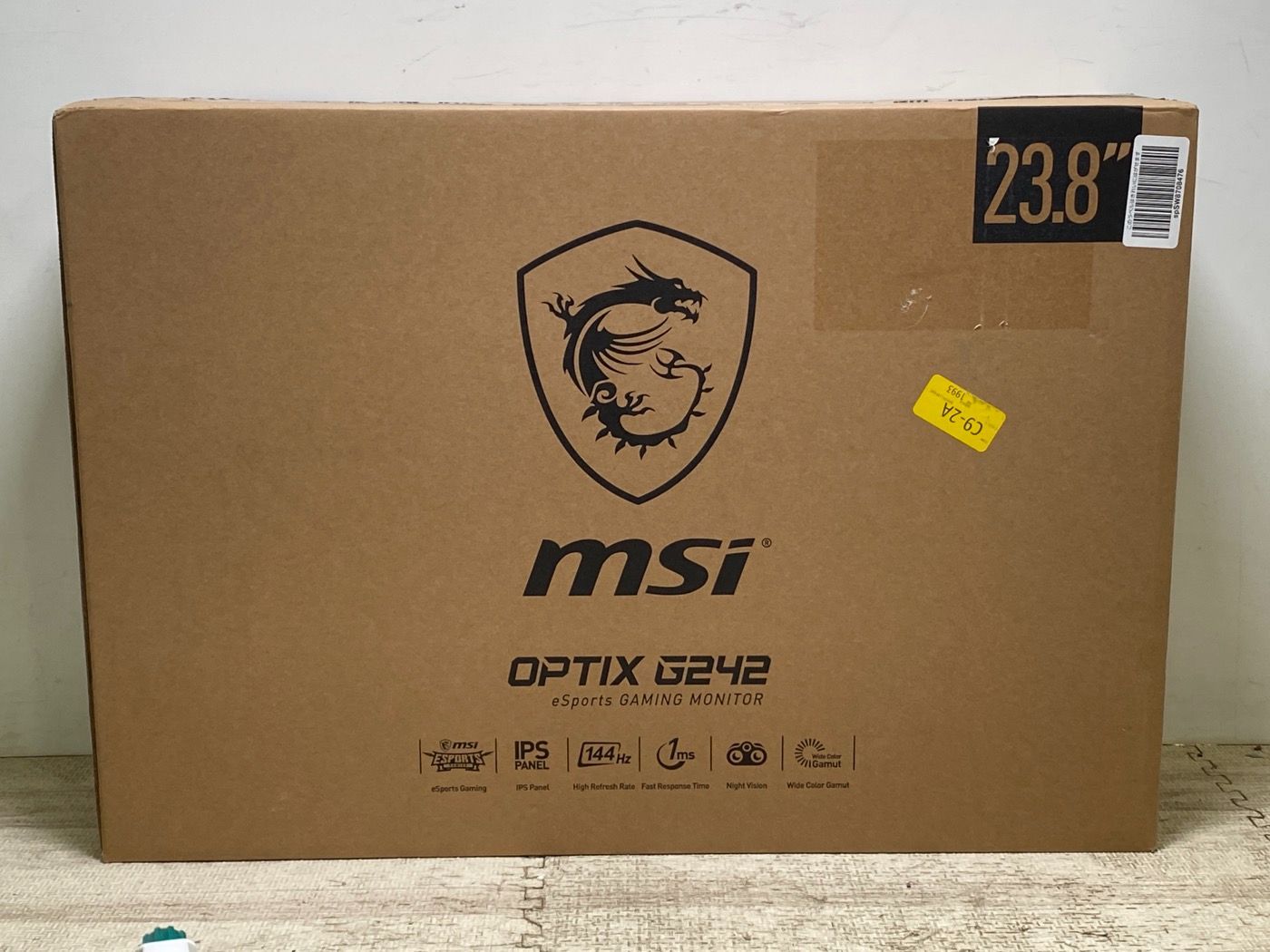 MSI G242 24インチゲーミングモニター 1920 x 1080 FHD IPS 1ms 144Hz FreeSync HDMI DisplayPort Tilt