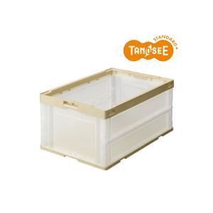 まとめ TANOSEE 折りたたみコンテナ 75L 透明 10台