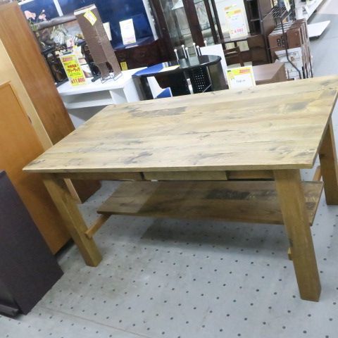 書斎家具屋 ダイニングテーブル ナラ無垢材テーブル W180cm 楢材 下村家具
