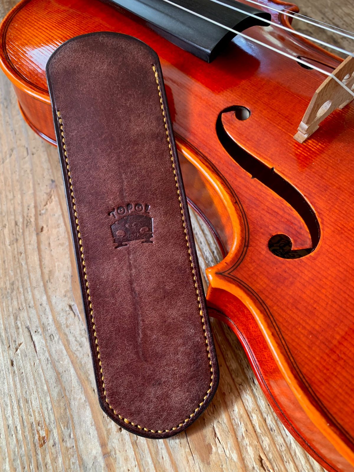 手縫いで創った革のペンケース 音叉ケース Pentopo Fantasie - Topolino 589