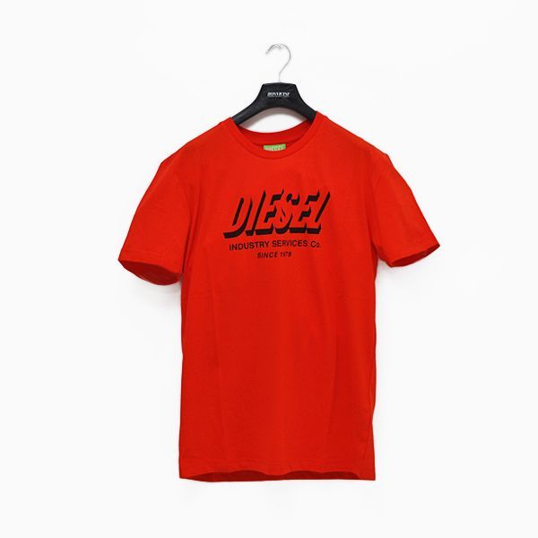 送料込★DIESEL★半袖Tシャツ Diegos A5 Tシャツ ディーゼル DIESEL T-DIEGOS A5 コットン 半袖 Tシャツ オレンジ