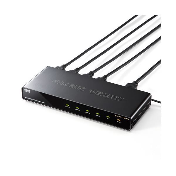 サンワサプライ4K2K対応HDMI分配器 4分配 VGA-UHDSP4 1個