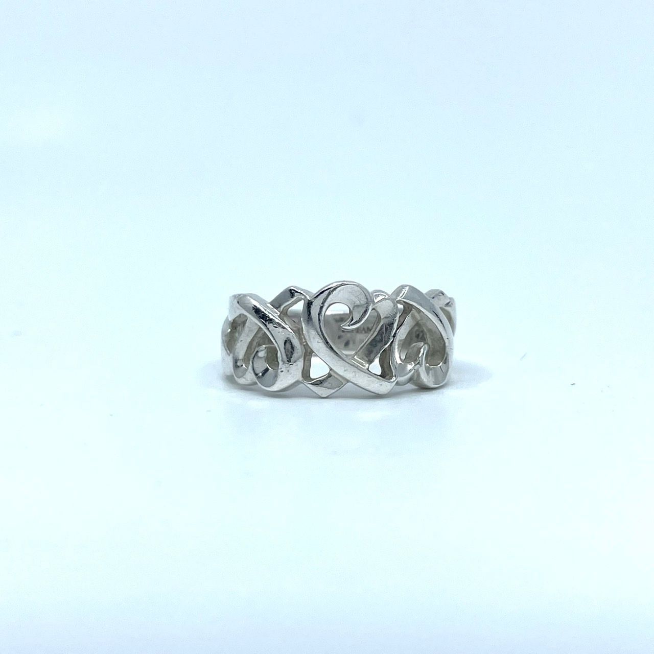 美品 TIFFANY &Co. ティファニー トリプルラビングハート 指輪