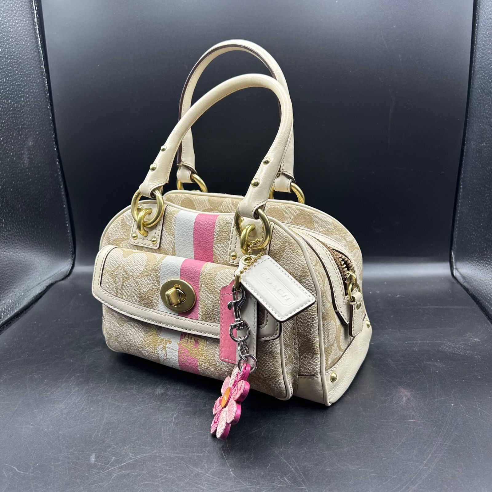 COACH】コーチ ぺブルレザー テリ ロゴ 2way クロスボディ 斜め コーチ 