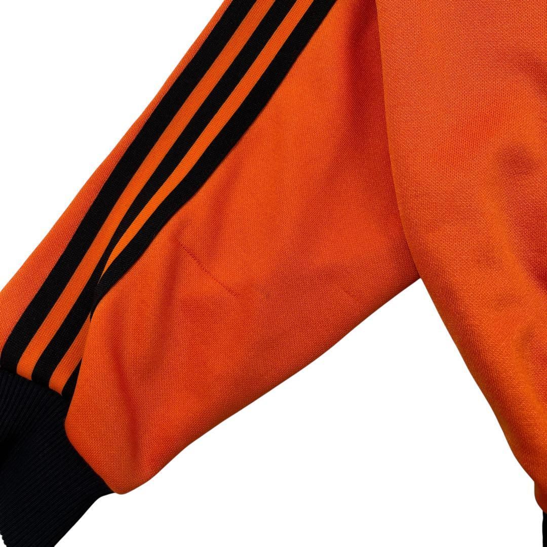 7299 adidas トラックジャケット デサント オレンジ/ブラック 3号 6号80's adidas アディダストラックジャケット ジャージオレンジ