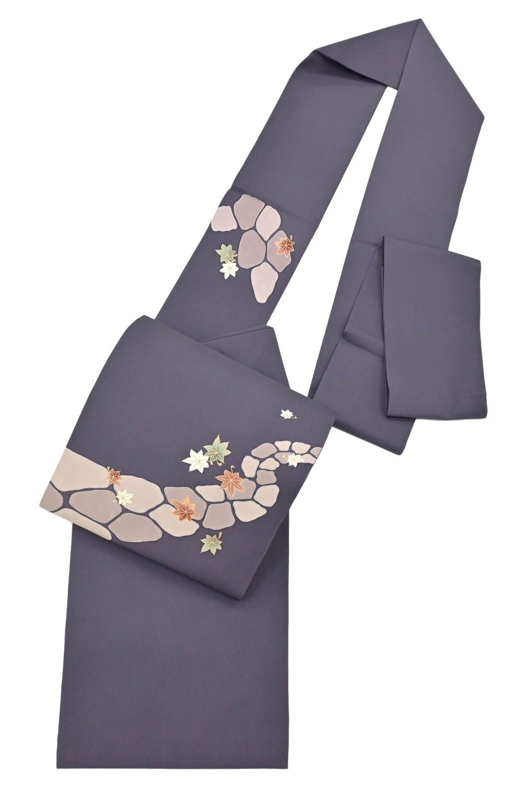 九寸名古屋帯】手加工染｜金駒刺繍｜塩瀬地｜お仕立て上がり｜中古品