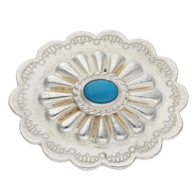 ゴローズ GC-03 銀縄ターコイズ付きフラワー 横向きコンチョ メンズ