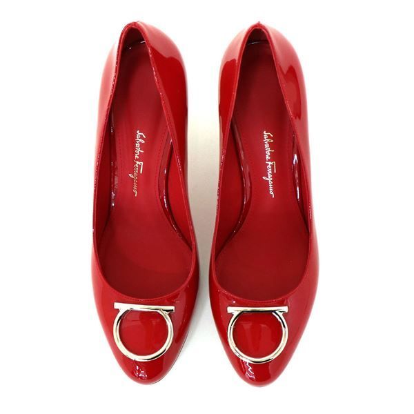 フェラガモ パンプス レディース S.FERRAGAMO 展示品商品 レッド SERINA 0707126 7 送料無料♪ フェラガモ パンプス レディース S.FERRAGAMO 展示品商品 SERINA