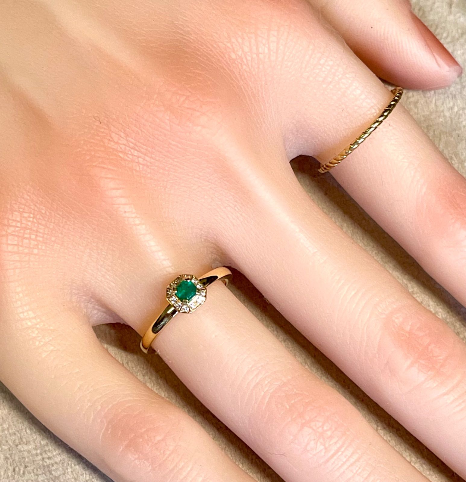 ヴァンドーム青山　ダイヤモンド リング　k18 YG 9号 VENDOME AOYAMA ヴァンドーム青山 ダイヤ リング ターコイズ