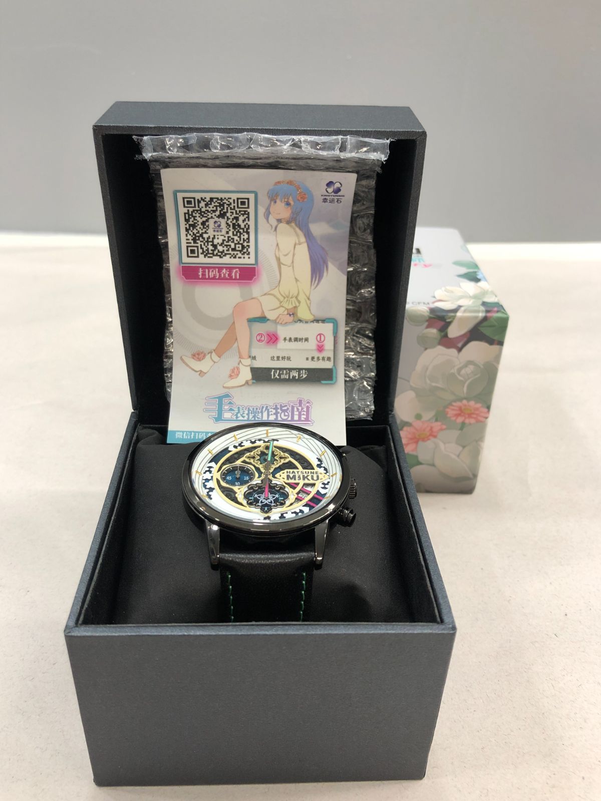 小牧店】美品 初音ミク 腕時計 幸运石コラボ 海外限定 5th【721-228A 