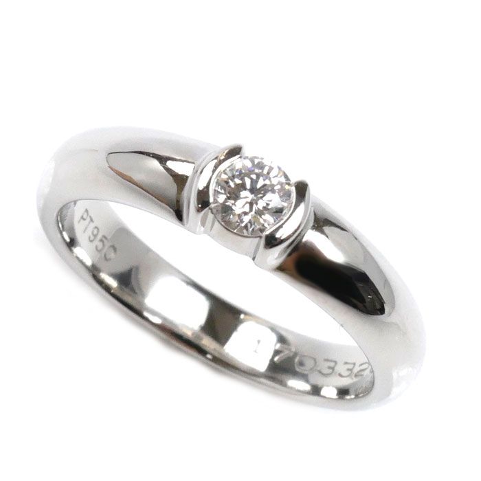 TIFFANY&Co. ティファニー Pt950プラチナ ドッツ 1Pダイヤ リング  
