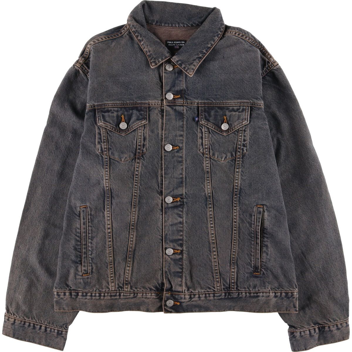 古着 ラルフローレン Ralph Lauren POLO JEANS COMPANY デニムジャケット Gジャン メンズXL相当|eaa538612