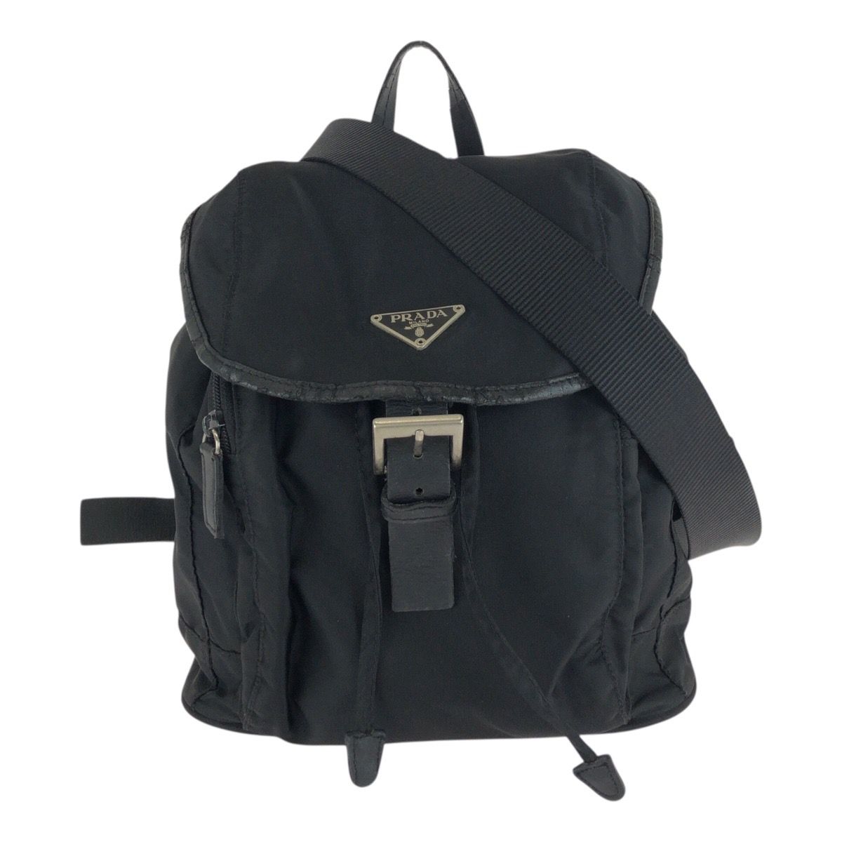 【美品】PRADA プラダ リュック ブラック テスート e17 PRADA プラダ リュックサック バックパック テスートナイロン