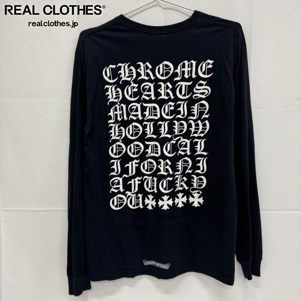 CHROME HEARTS|クロムハーツ ホースシュー CHプラス メッセージ プリント ポケット 長袖 Tシャツ|L