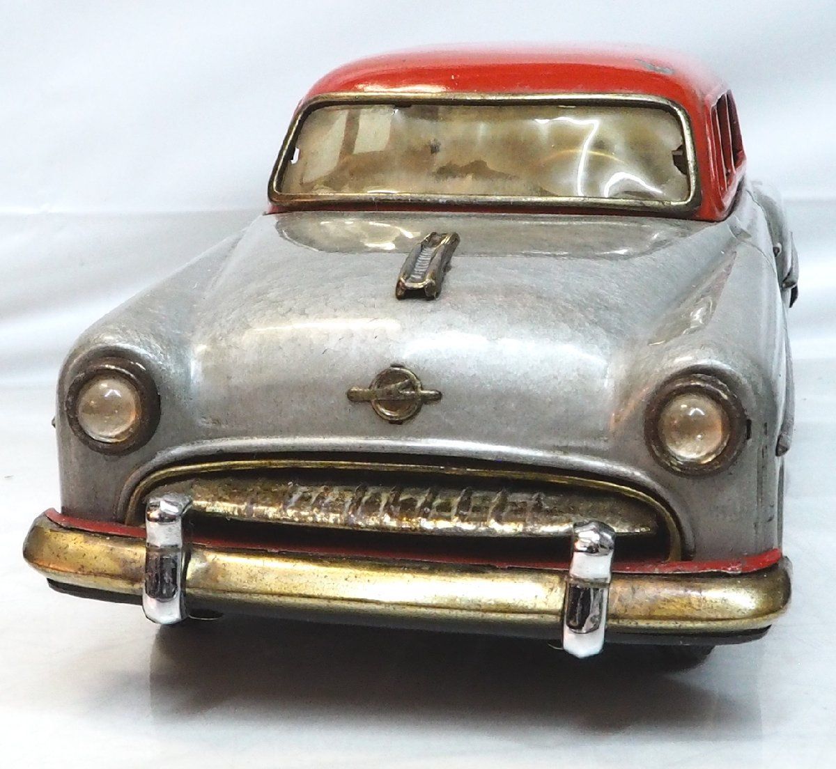 米澤【オペル オリンピア レコルト シルバー大】ブリキtin toy car箱無 米澤玩具【OPEL Olympia Rekord オペル オリンピア レコルト