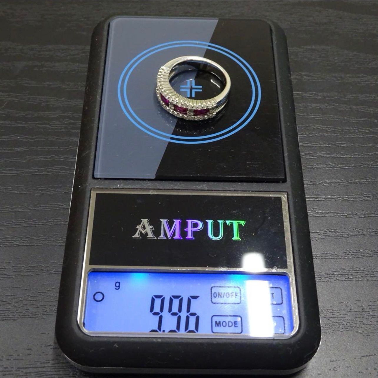 プラチナ pt900 天然ルビー1.22ct 天然ダイヤモンド0.59ct デザイン