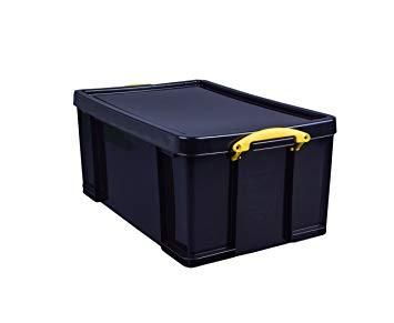 2営業日で発送 REALUSE 64BLKRUP コンテナ Really Useful Box 64L ブラック8562757