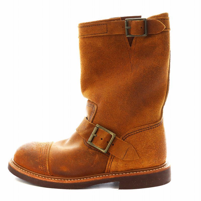 レッドウィング REDWING IRONSMITH アイアンスミス ショートブーツ スエード 25.0cm 茶 ブラウン 8123 /AN13