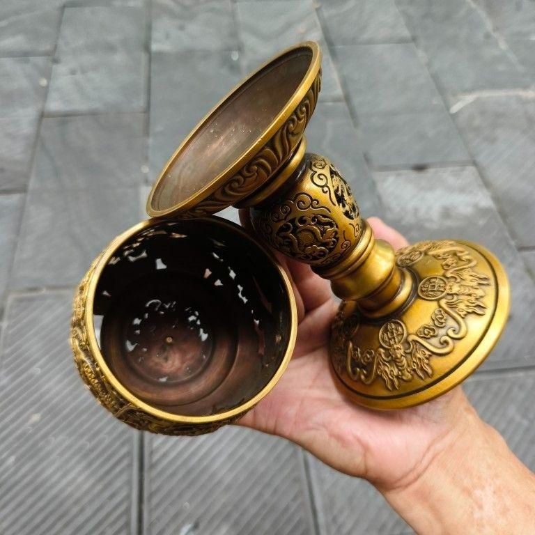 銅 細工 透かし彫り 双龍香炉 銅香炉 仏具 茶道具 香道具 工芸品 置物 銅 細工 透かし彫り 双龍香炉 銅香炉 仏具 茶道具 香道具 工芸品
