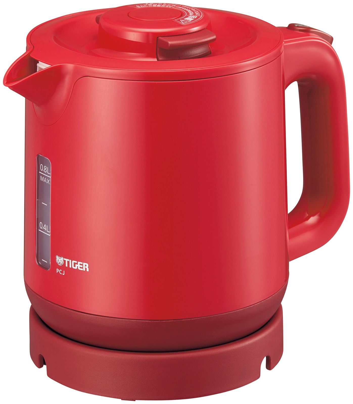 【数量限定】タイガー 魔法瓶 蒸気レス電気ケトル わく子 800ml レッド PCJ-A081-R Tiger