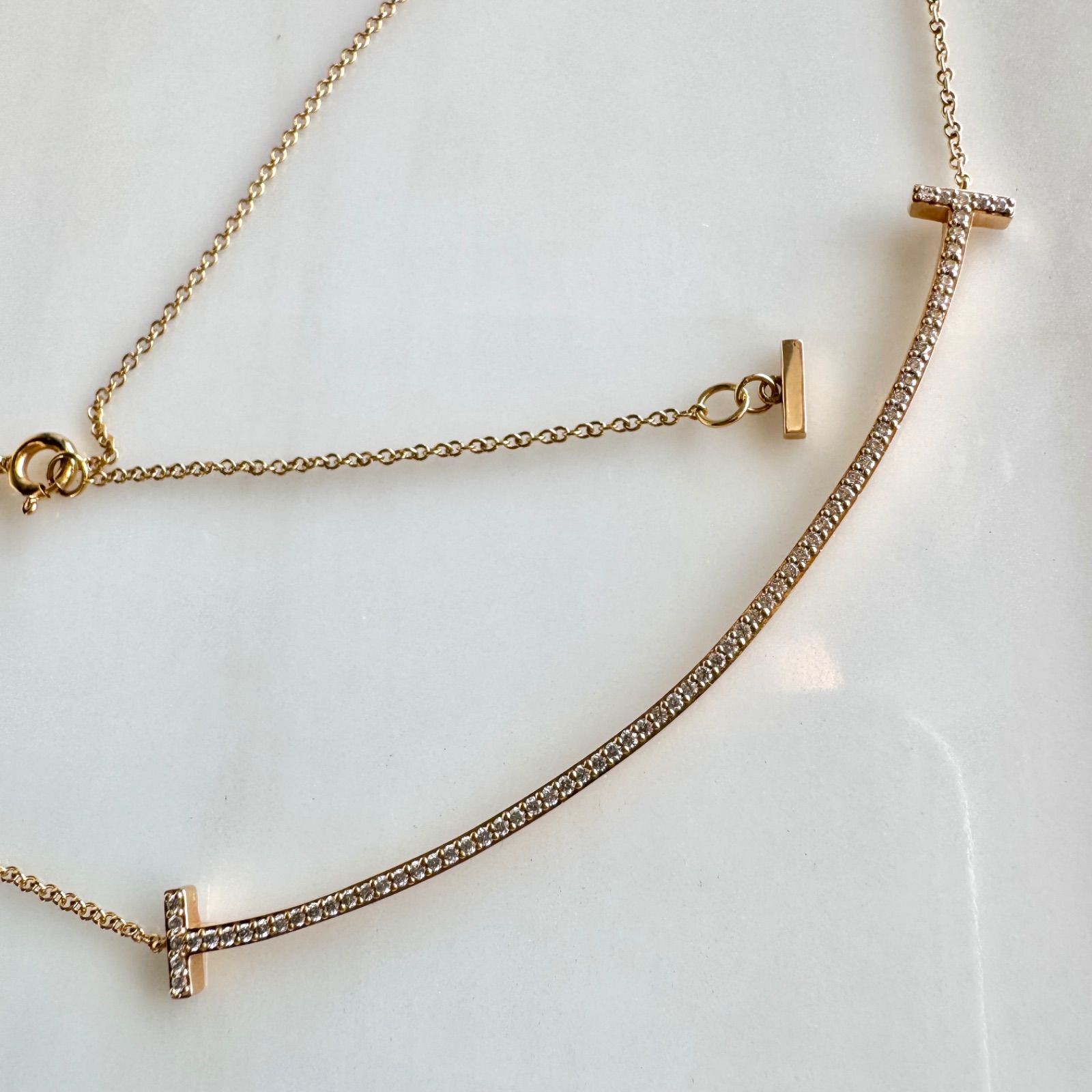 信頼も厚い ティファニー TIFFANY Tスマイル 750 ネックレス ダイヤ ラージ アクセサリー